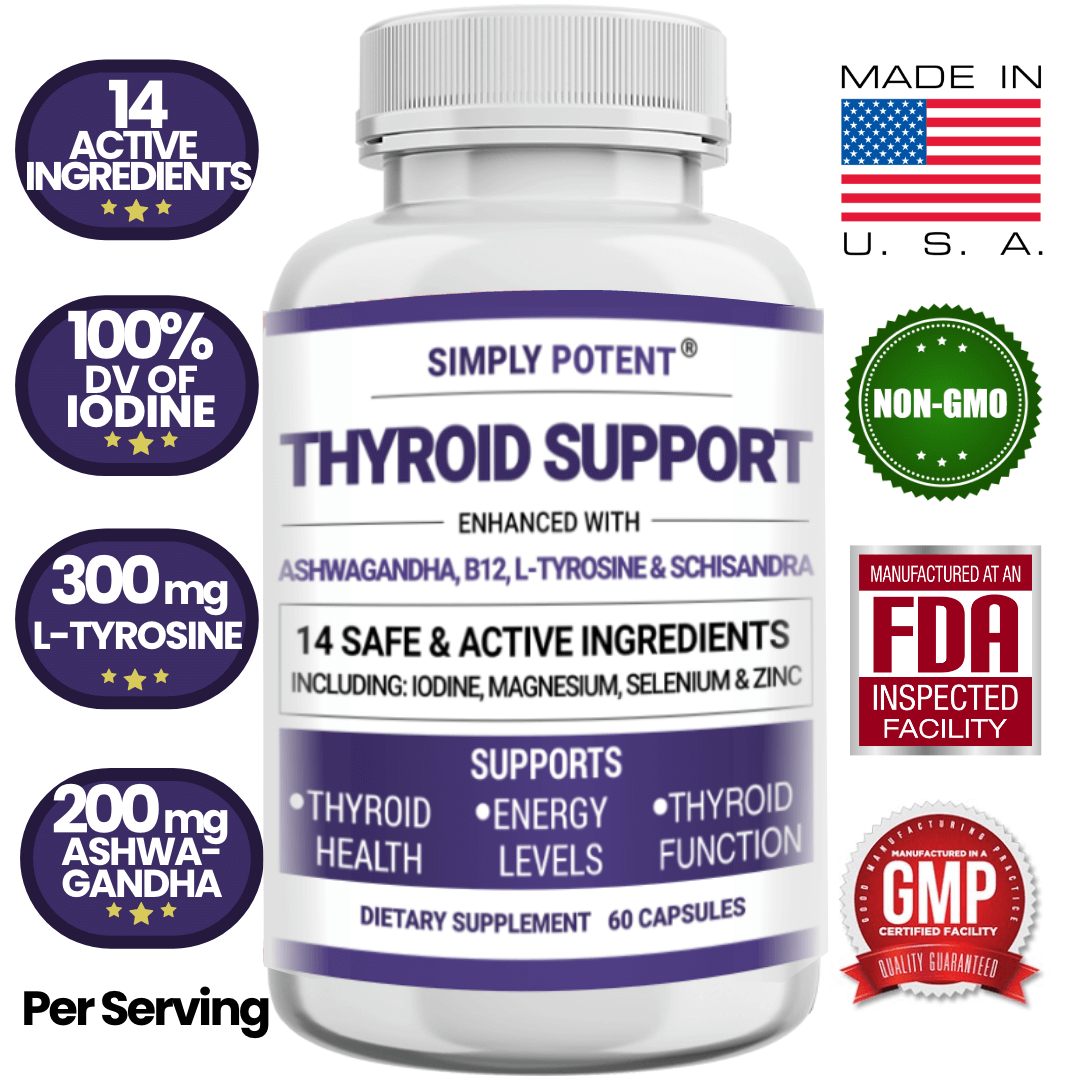 Simply Potent Thyroid Supports 14 Natural Ingredients