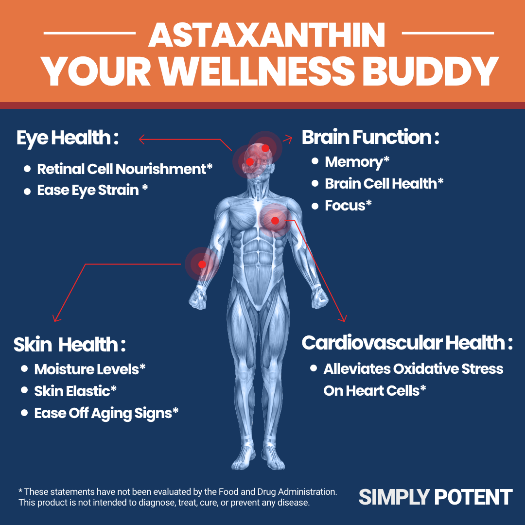 Simply Potent High Potency Astaxanthin 10mg 120 Softgel Capsules