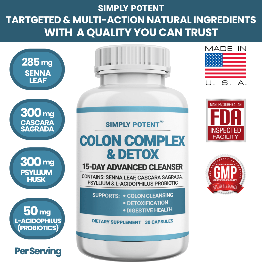 Simply potent colon complex & detox ingredients