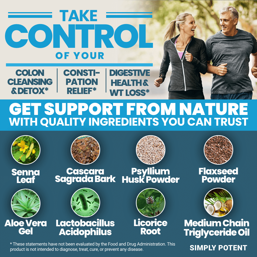 Simply potent colon support supplement ingredients from nature