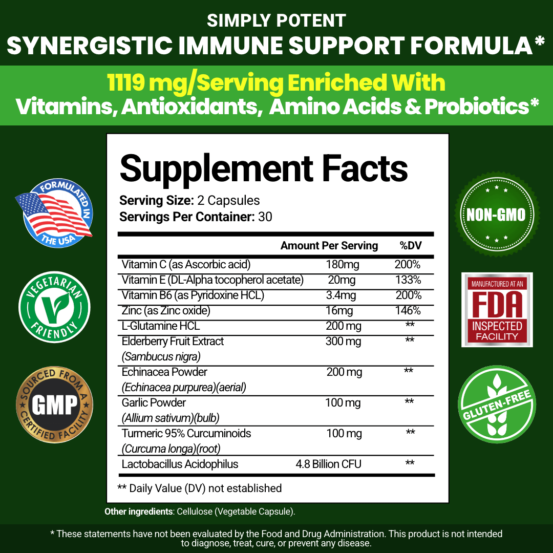 Simply potent immune support supplement active and targeted ingredient